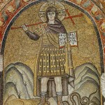 Cristo guerriero, mosaico della fine del V sec. - Ravenna, Cappella arcivescovile